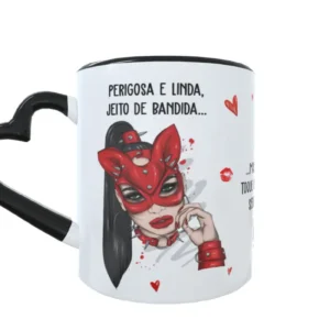 Estampa para Caneca Estilo Perigosa e Linda para Sublimação