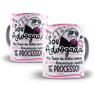 Estampa Sublimação Caneca Advogado(a) Flork Profissões Png