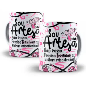 Estampa Sublimação Caneca Artesã Flork Profissões Png