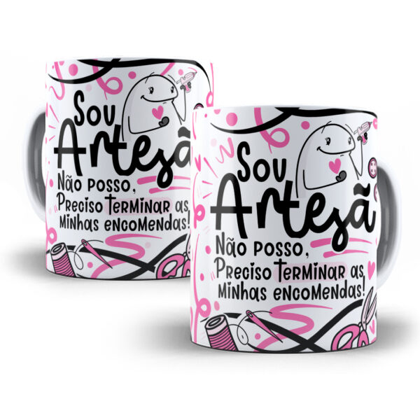 Estampa Sublimação Caneca Artesã Flork Profissões Png