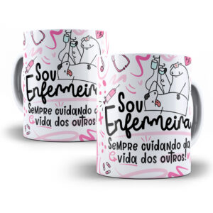 Estampa Sublimação Caneca Enfermeiro(a) Flork Profissões Png