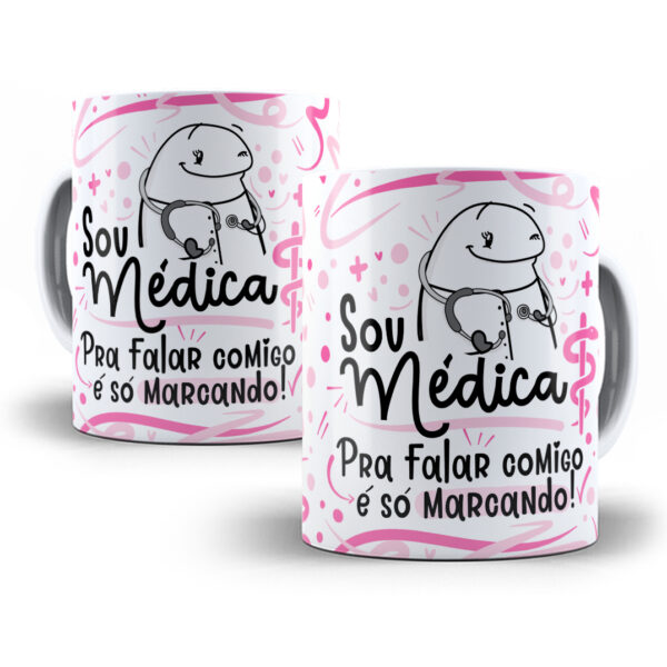 Estampa Sublimação Caneca Médico(a) Flork Profissões Png