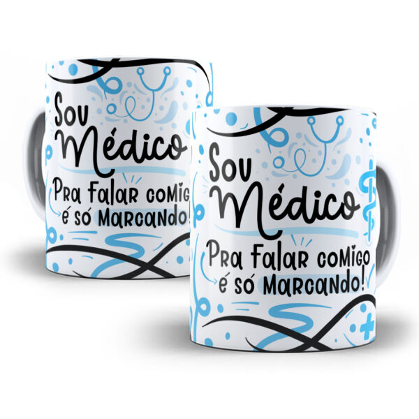 Estampa Sublimação Caneca Médico(a) Flork Profissões Png