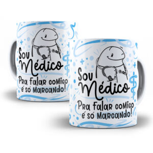 Estampa Sublimação Caneca Médico(a) Flork Profissões Png