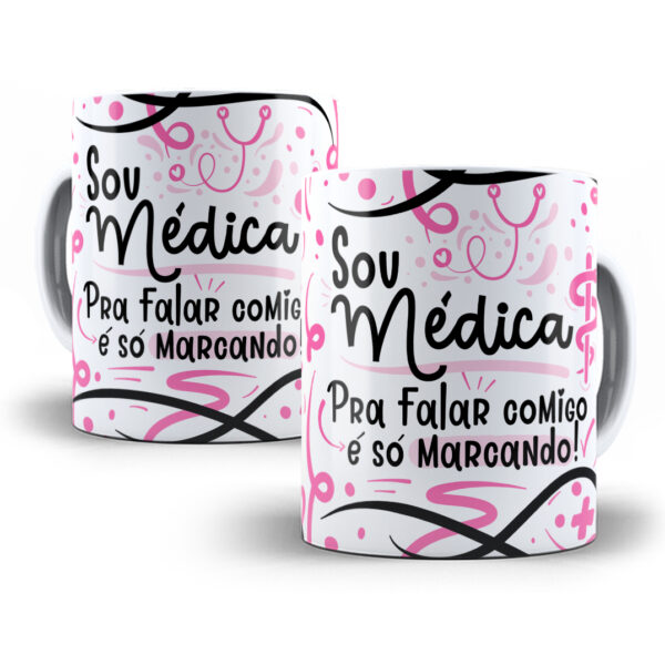 Estampa Sublimação Caneca Médico(a) Flork Profissões Png