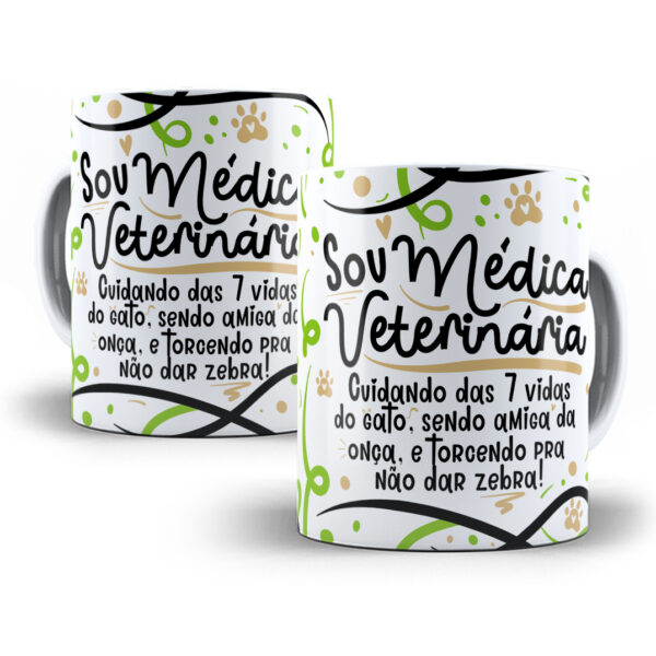 Estampa Sublimação Caneca Médico(a) Veterinário(a) Flork Png