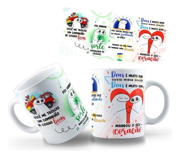 Estampa Sublimação Caneca Música Caminhão De Coisas Boas Png