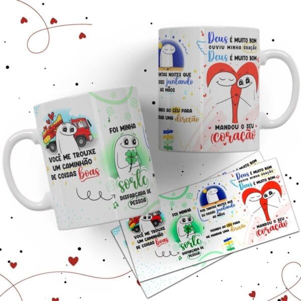 Estampa Sublimação Caneca Música Caminhão De Coisas Boas Png