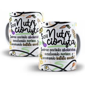 Estampa Sublimação Caneca Nutricionista Flork Profissões Png