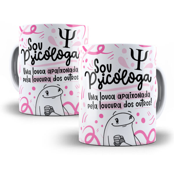Estampa Sublimação Caneca Psicólogo(a) Flork Profissões Png