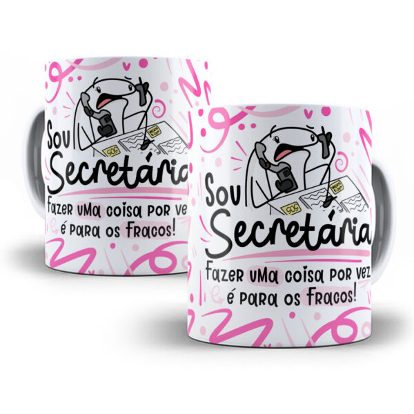 Estampa Sublimação Caneca Secretário(a) Flork Profissões Png