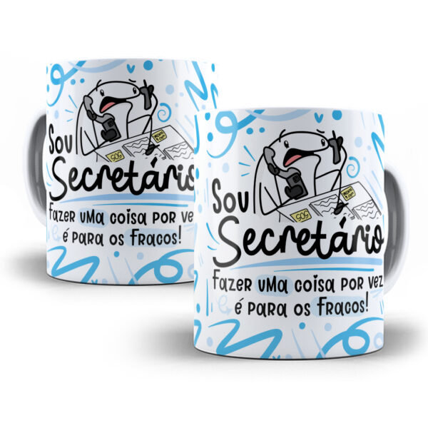 Estampa Sublimação Caneca Secretário(a) Flork Profissões Png
