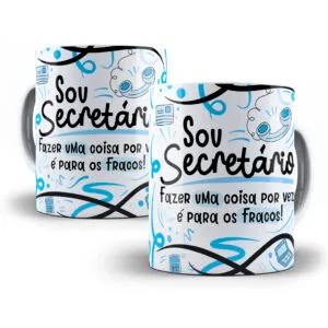 Estampa Sublimação Caneca Secretário(a) Flork Profissões Png