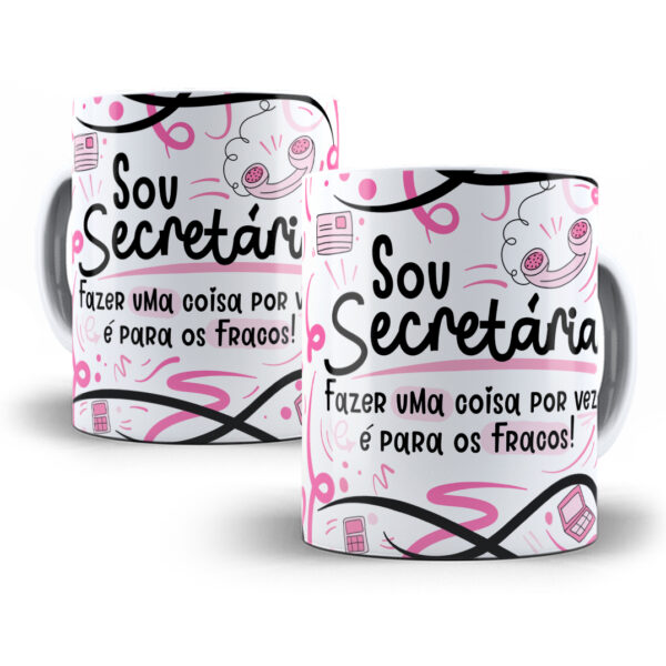Estampa Sublimação Caneca Secretário(a) Flork Profissões Png