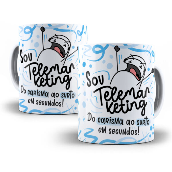 Estampa Sublimação Caneca Telemarketing Flork Profissões Png