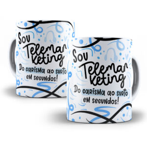 Estampa Sublimação Caneca Telemarketing Flork Profissões Png