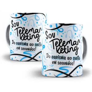 Estampa Sublimação Caneca Telemarketing Flork Profissões Png