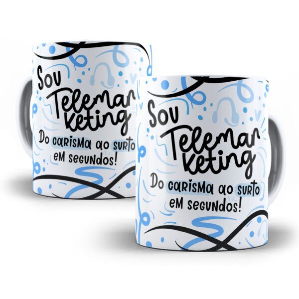 Estampa Sublimação Caneca Telemarketing Flork Profissões Png