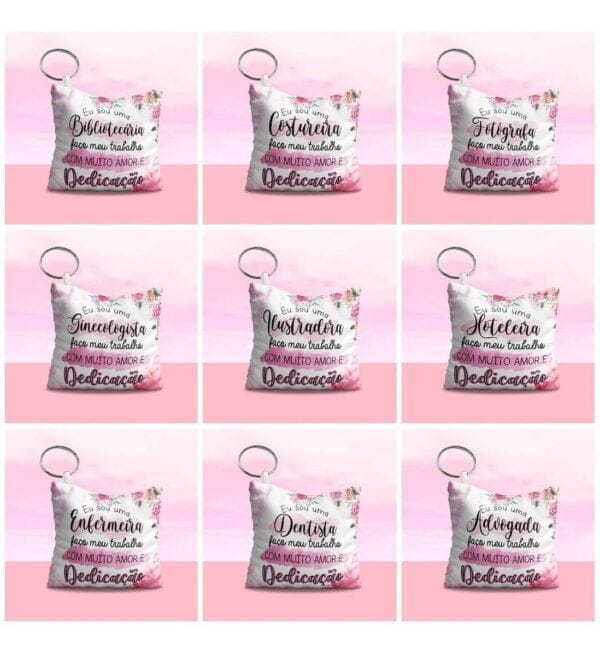 Estampas Caneca Almofada Alfabeto Floral Profissões Em Corel