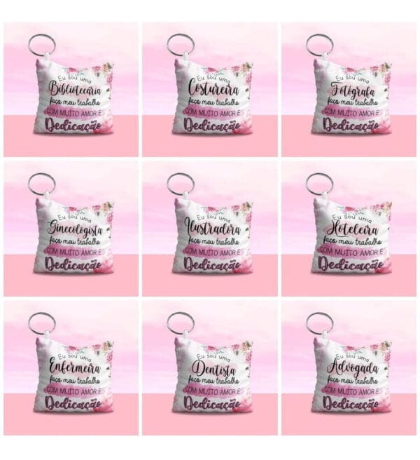 Estampas Caneca Almofada Alfabeto Floral Profissões Em Corel