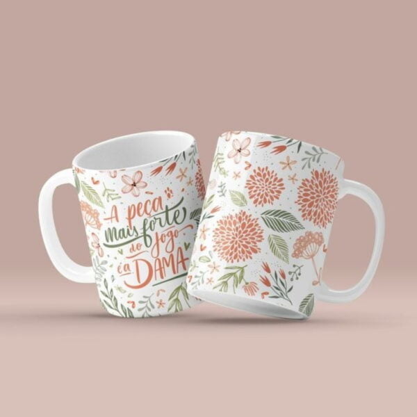 Estampas Caneca Caderno Agenda Mulher 2023 Floral + Frases