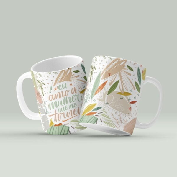 Estampas Caneca Caderno Agenda Mulher 2023 Floral + Frases