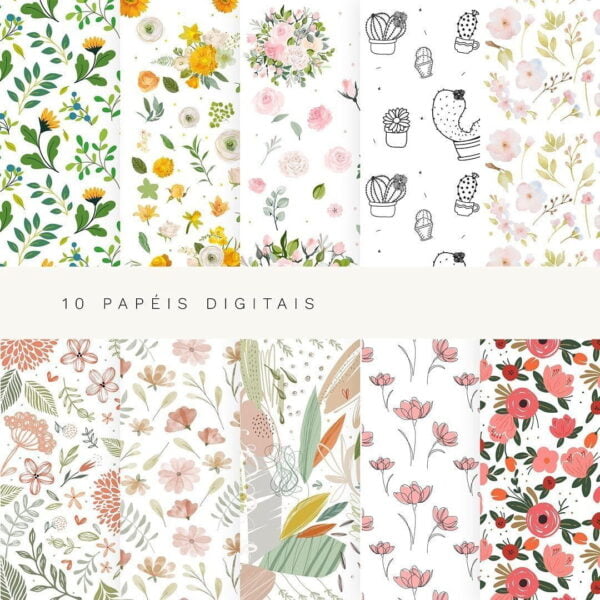 Estampas Caneca Caderno Agenda Mulher 2023 Floral + Frases