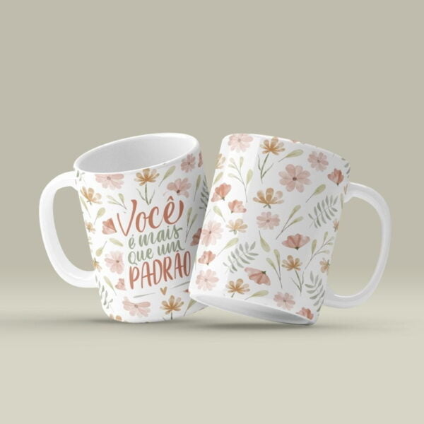 Estampas Caneca Caderno Agenda Mulher 2023 Floral + Frases