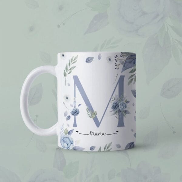 Estampas Caneca Dia Da Mulher Alfabeto Floral Sublimação Png
