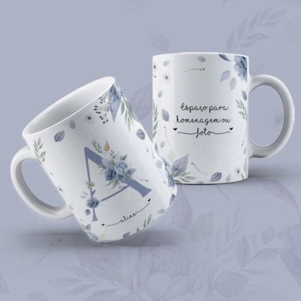 Estampas Caneca Dia Da Mulher Alfabeto Floral Sublimação Png
