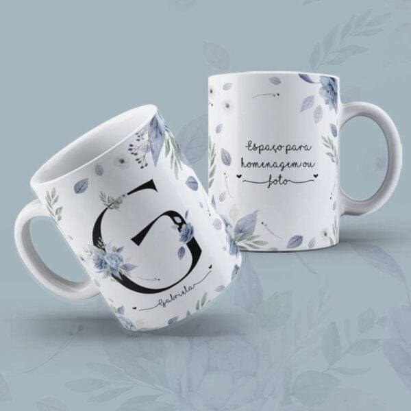 Estampas Caneca Dia Da Mulher Alfabeto Floral Sublimação Png