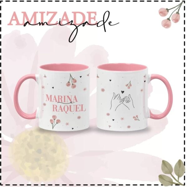Estampas Caneca Dia das Amigas Sublimação Frases Fofas