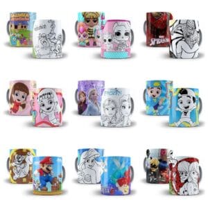 Estampas Caneca Dia Das Crianças Personagens P Colorir Png