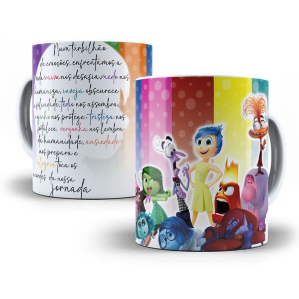 Estampas Caneca Divertida Mente Frases Personagens Filme Png