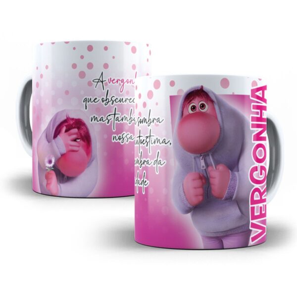 Estampas Caneca Divertida Mente Frases Personagens Filme Png