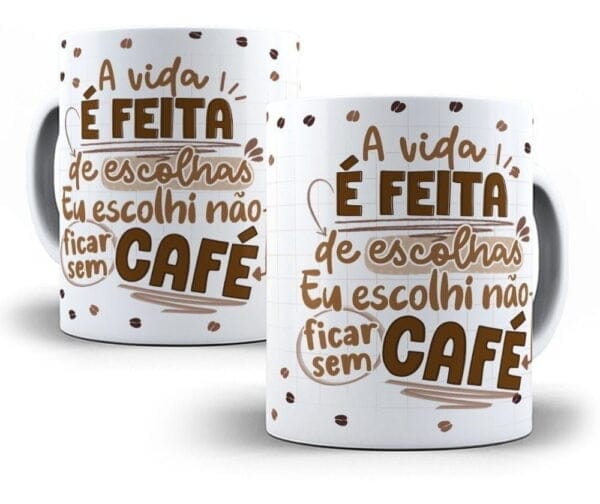 Estampas Caneca Flork Café 24 Arquivos Editáveis Sublimação