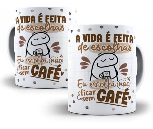 Estampas Caneca Flork Café 24 Arquivos Editáveis Sublimação