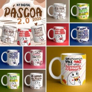 Estampas Caneca Flork Páscoa Personalizados P Sublimação
