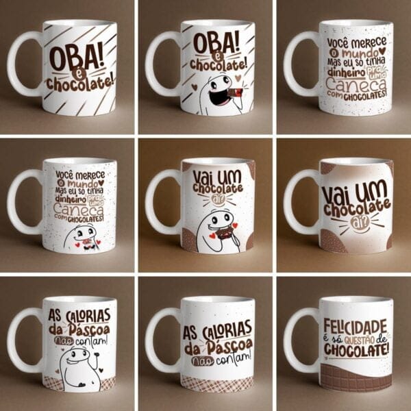 Estampas Caneca Flork Páscoa Personalizados P Sublimação