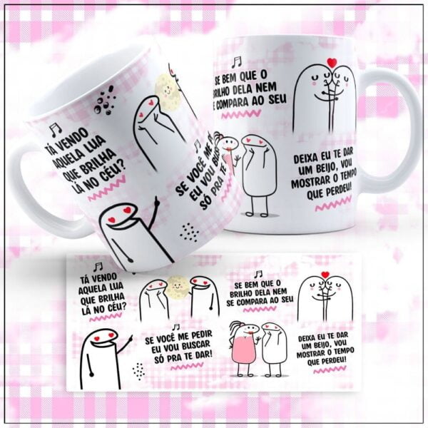 Estampas Caneca Flork Ta Vendo Aquela Lua Que Brilha Lá No Céu