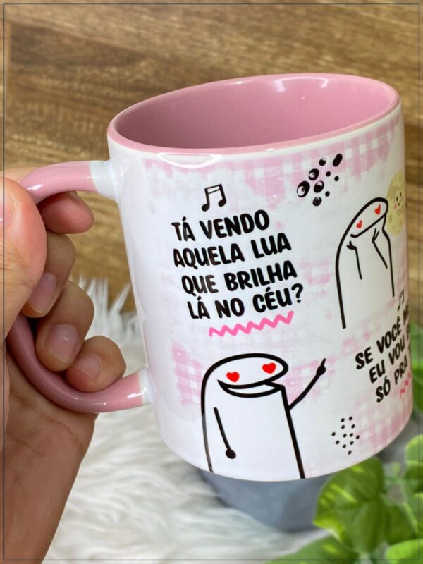 Estampas Caneca Flork Ta Vendo Aquela Lua Que Brilha Lá No Céu