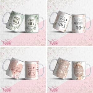 Estampas Caneca Foral Dia Das Mães Sublimação Em Corel Draw