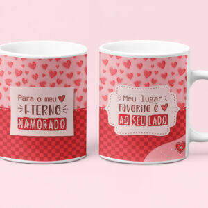 Estampas Caneca Namorados 2024 I Love You Amor Sublimação