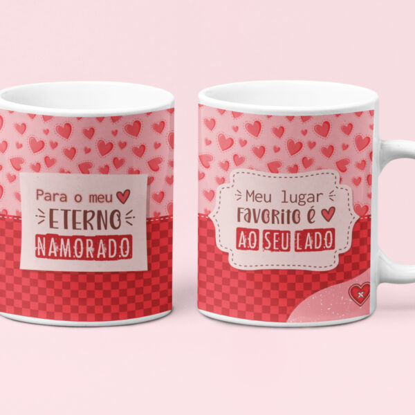 Estampas Caneca Namorados 2024 I Love You Amor Sublimação