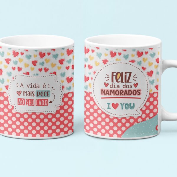 Estampas Caneca Namorados 2024 I Love You Amor Sublimação