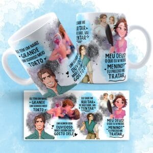 Estampas Caneca Sorriso Torto Namorados Ele E Ela Sublimação