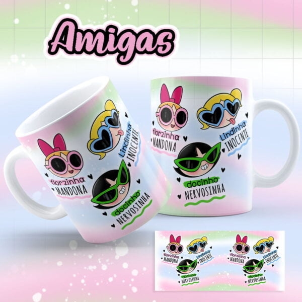 Estampas Caneca Sublimação As Meninas Super Poderosas