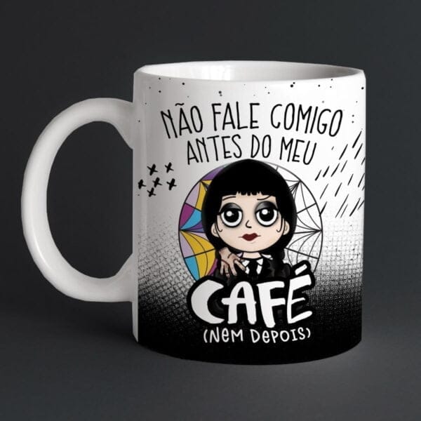 Estampas Caneca Wandinha Família Addams Mercredi Mercoledì