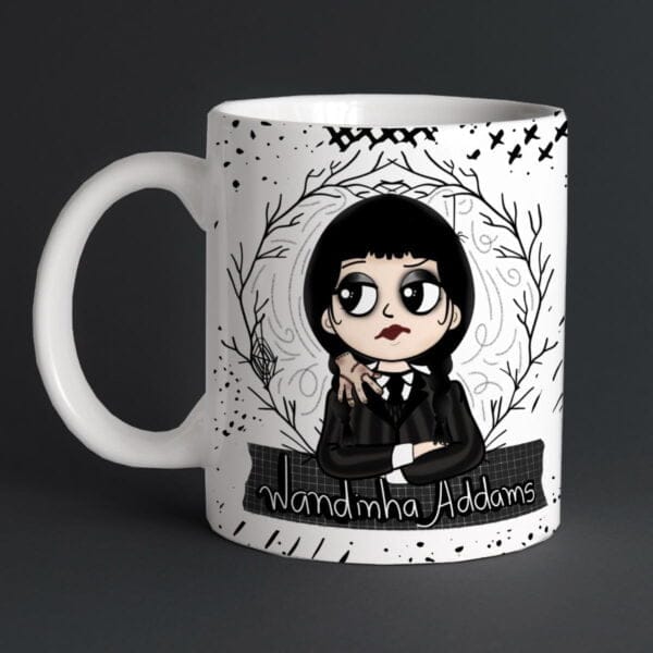 Estampas Caneca Wandinha Família Addams Mercredi Mercoledì