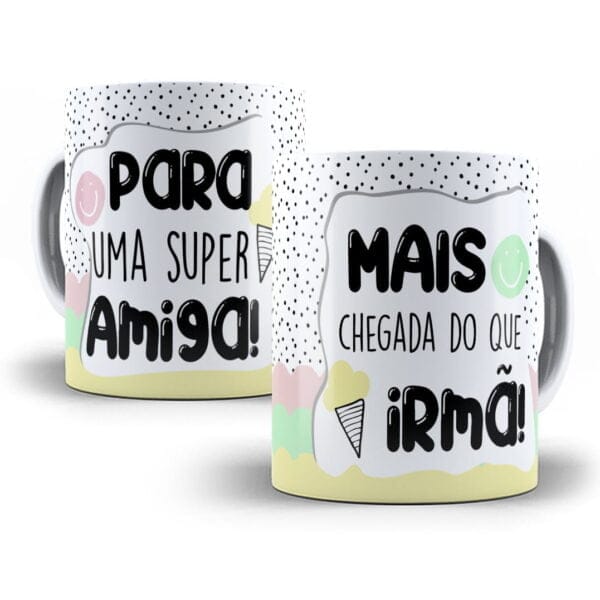 Estampas Dia do Amigo Amizade Amiga Sublimação Caneca Png